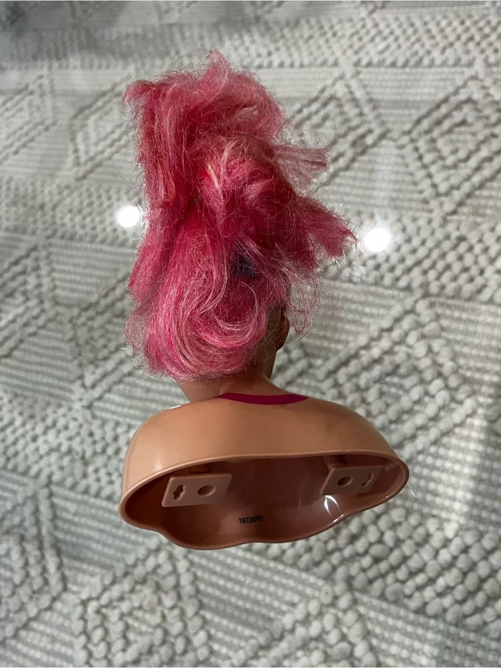 Barbie fashionistas pink hair mini small styling head toy